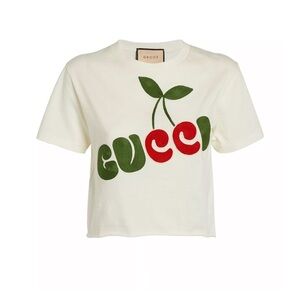 Gucci Cherry Logo Crop Top
